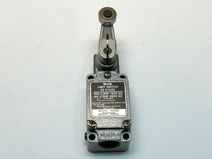 NAIS AZ51249 / LIMIT SWITCH 10A 6A 1/2HP 125VAC 250VAC / NEW NO BOX