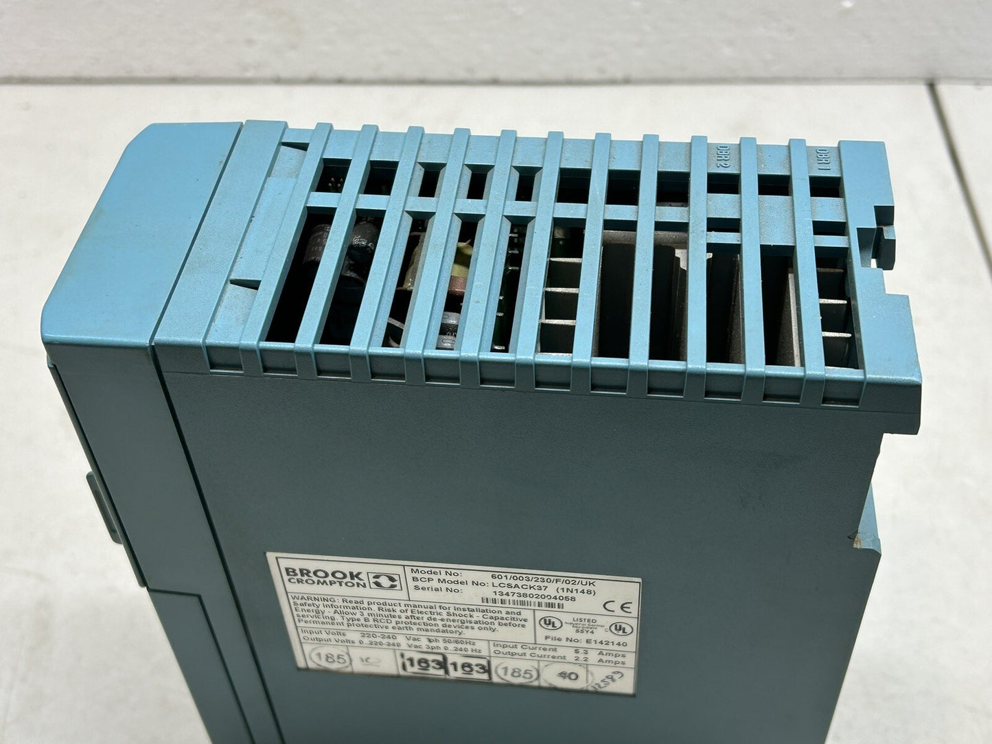 BROOK CROMPTON 601/003/230/F/02/UK POWERMAX DRIVE 220-240VAC