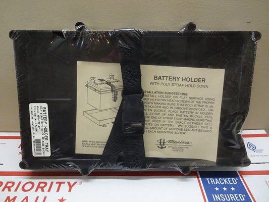 T-H MARINE NBH-27P-DP / BATTERY HOLDER TRAY POLY STRAP W/ QUICK RELEASE BUCKLE
