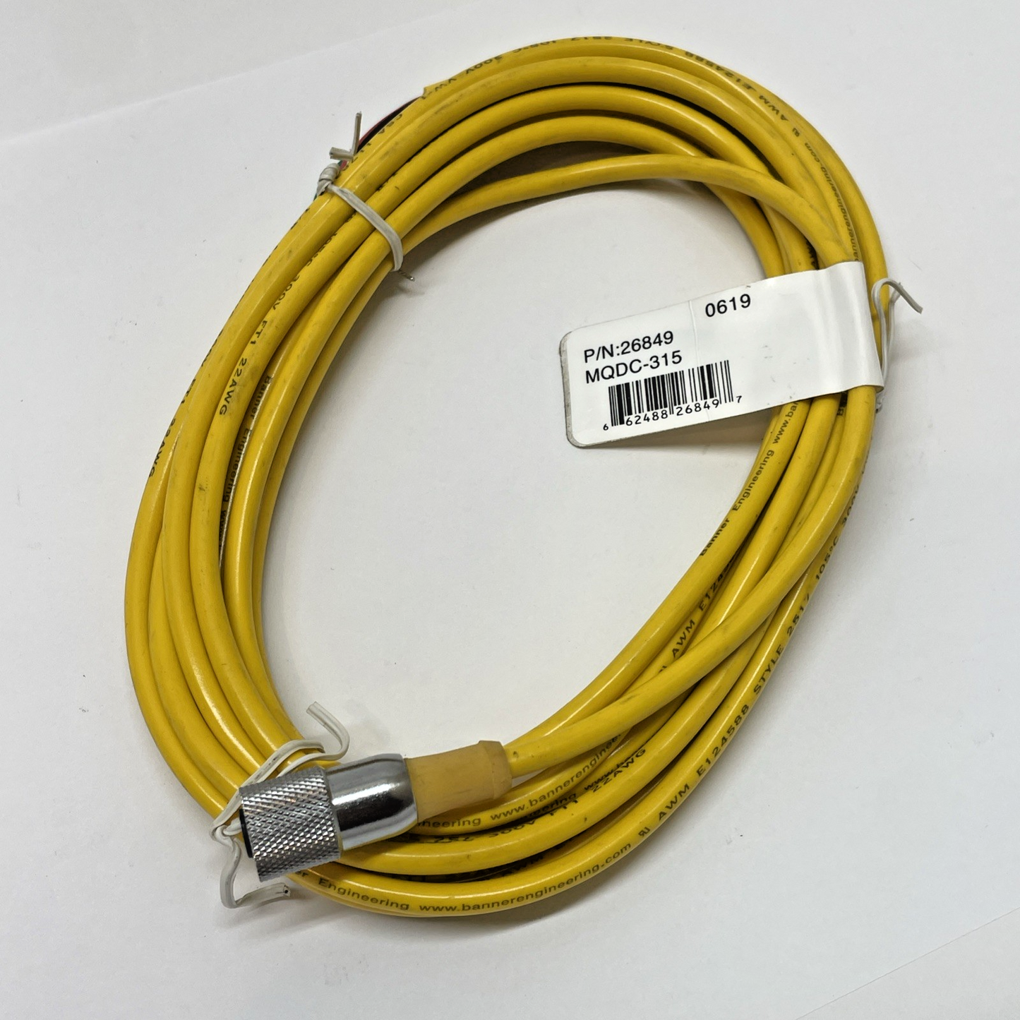 Banner 47812 MQDC1-515 Single-Ended Cordset 5 m 3-Pin Straight Female