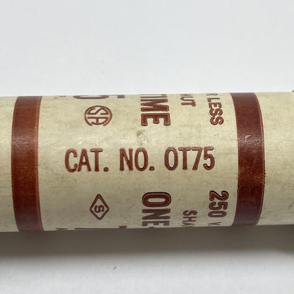 SHAWMUT OT75  75A 250V Class K5 One-Time Fuse (LOT OF 2)
