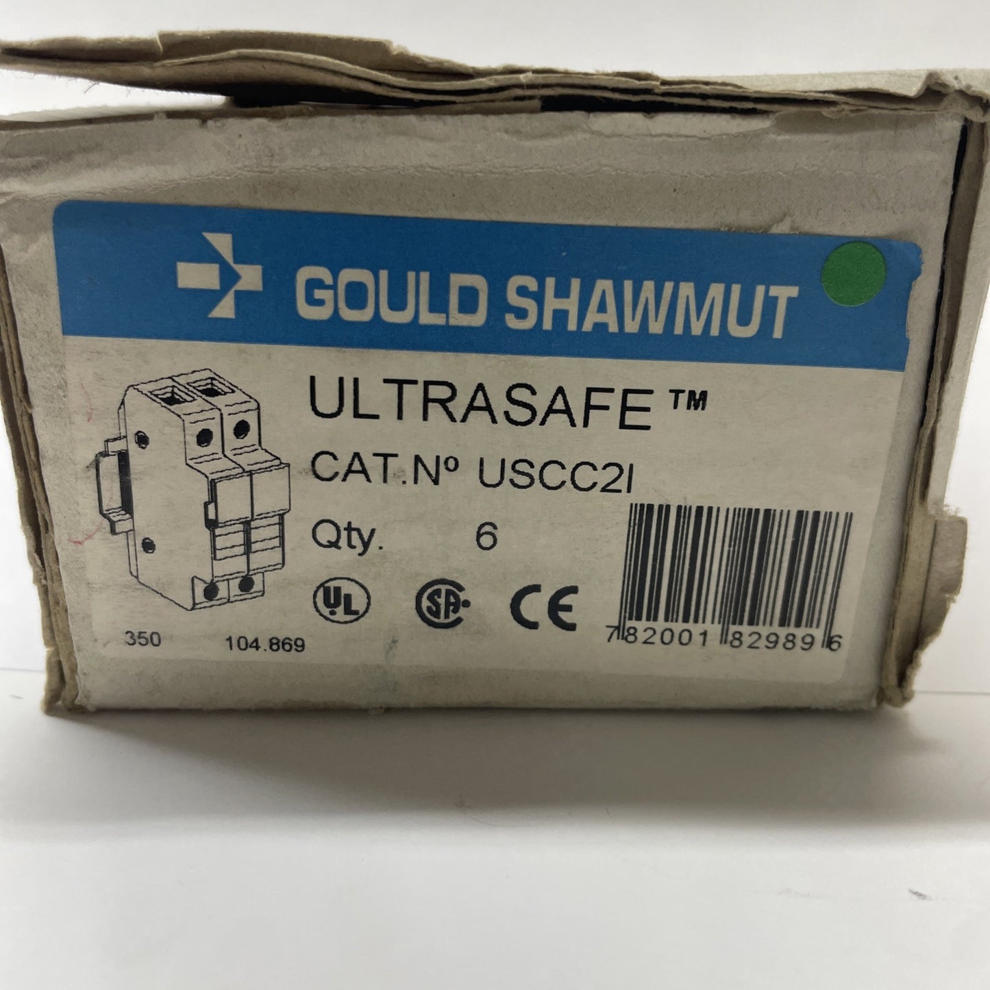 (LOT OF 6) USCC21 Gould Ultrasafe Class CC Fuse Holder 600 V 30 A 2-Pole