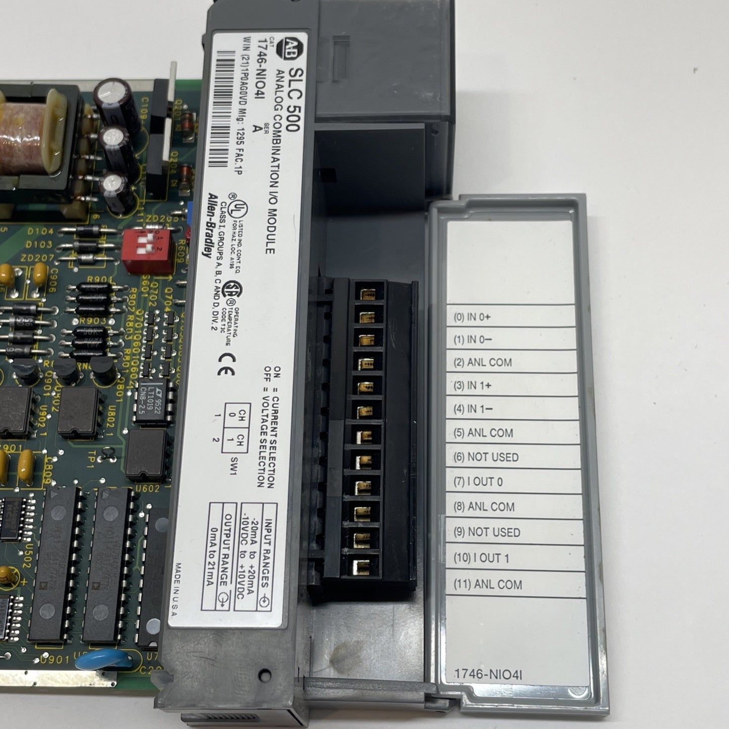 Allen Bradley SLC 500, 1746-NIO41 Ser. A  Analog Combination I/O Module