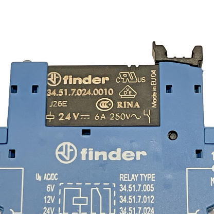 (LOT OF 2) FINDER RELAY SOCKET 34.51.7024.0010 (NEW)