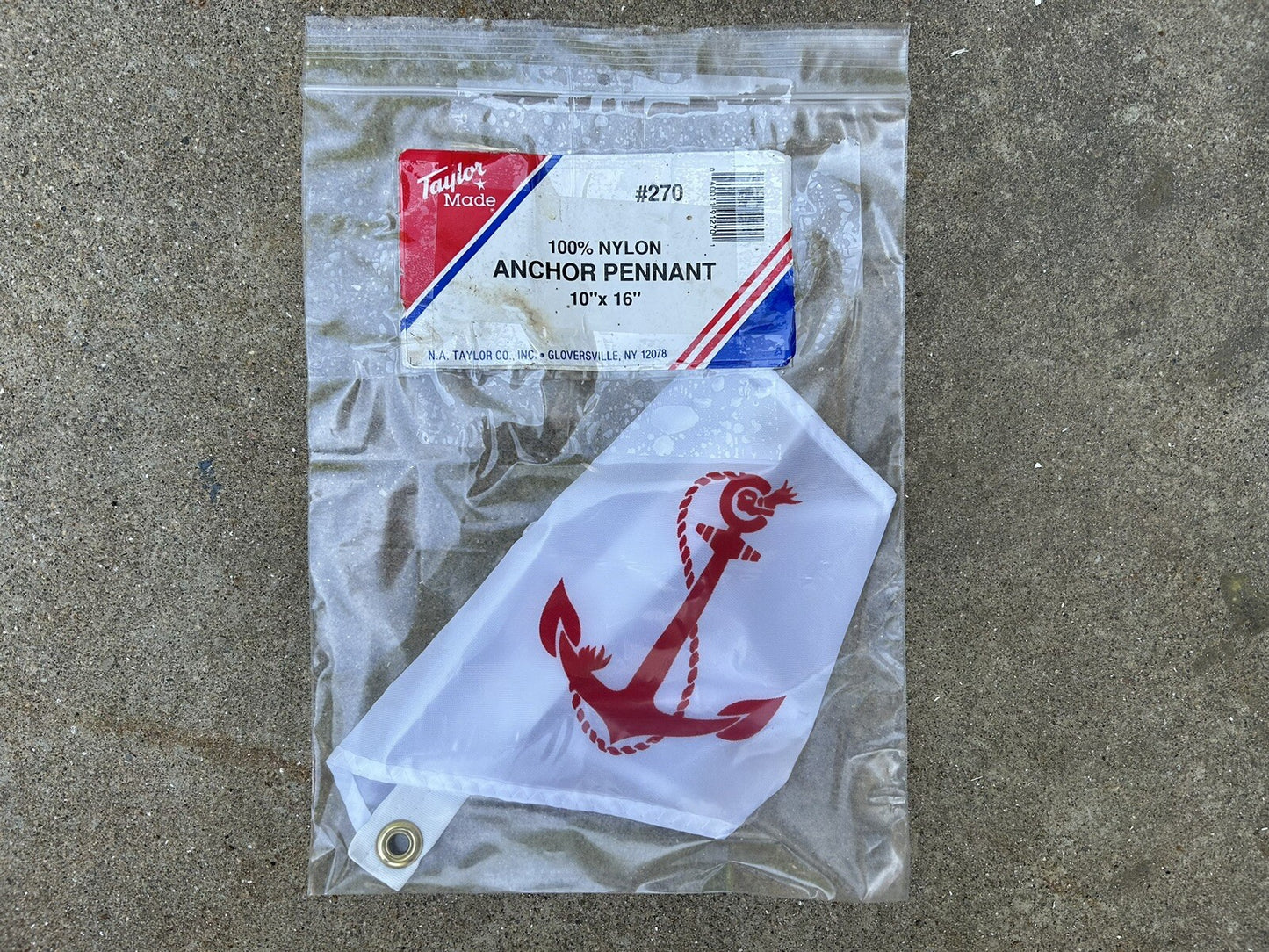 TAYLOR MADE 270 ANCHOR 10" X 16" PENNANT MARINE NYLON FLAG / NEW