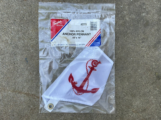 TAYLOR MADE 270 ANCHOR 10" X 16" PENNANT MARINE NYLON FLAG / NEW