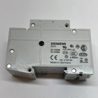 SIEMENS 5SX22 C3  CIRCUIT BREAKER 2POLE 400V, 440V UNMP