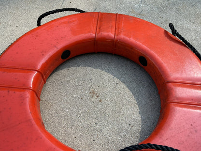 TAYLOR MADE 569 / 24 INCH ORANGE POLYETHYLENE SHELL LIFE RING / BLACK ROPE