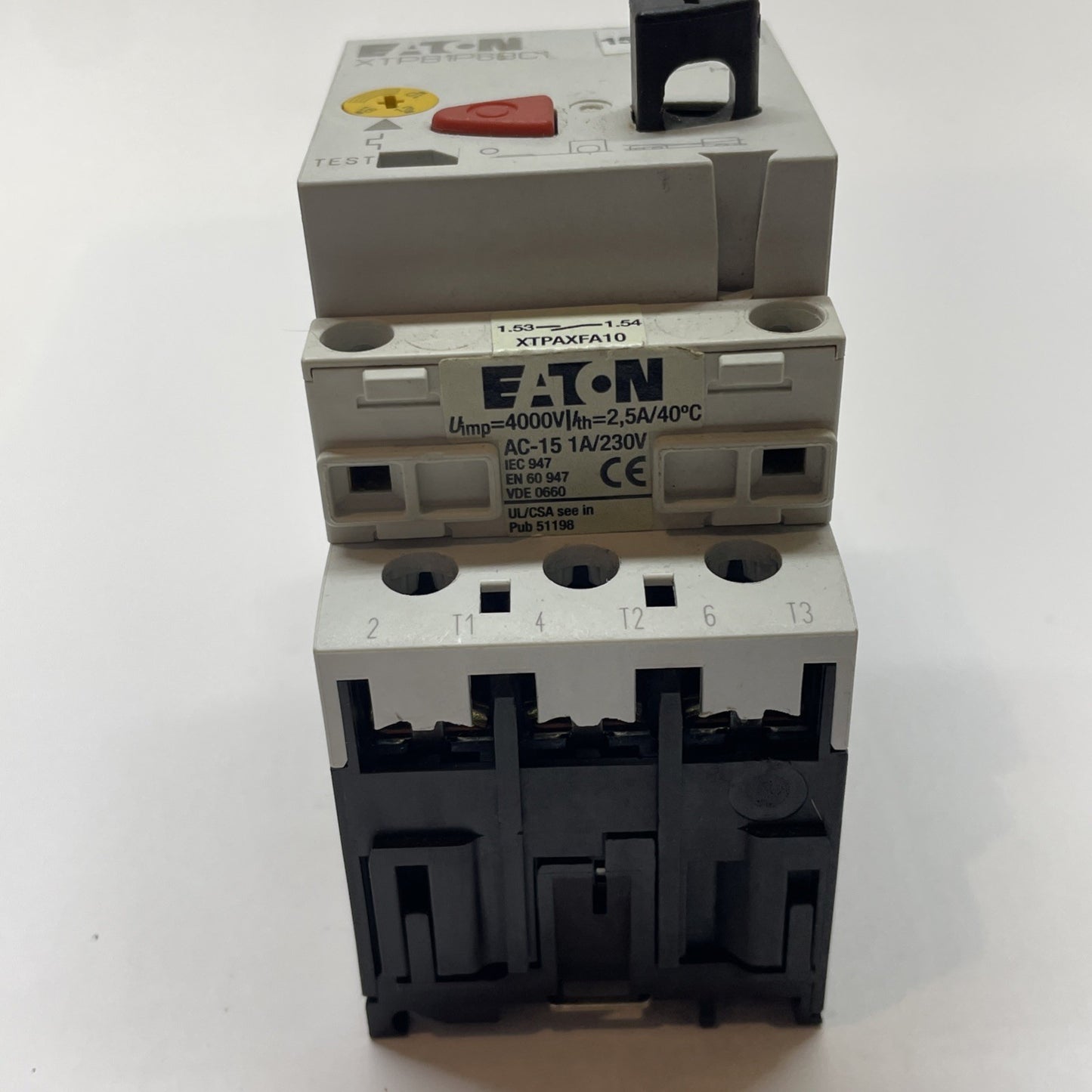 Eaton XTPB1P6BC1 Manual Motor Protector 1.0-1.6A Pushbutton Motor Starter