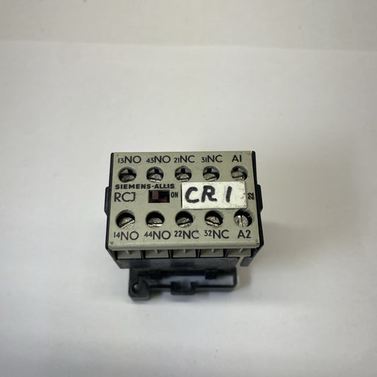 SIEMENS ALLIS RCJ221 CONTROL RELAY 10A 480VAC 120V COIL 60Hz