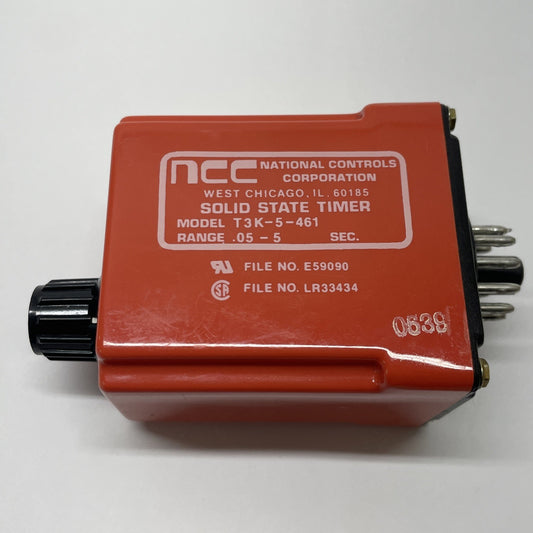 NCC  T3K-5-461  Time Delay Relay 0.05-5 s 120 VAC 11-Pin DPDT