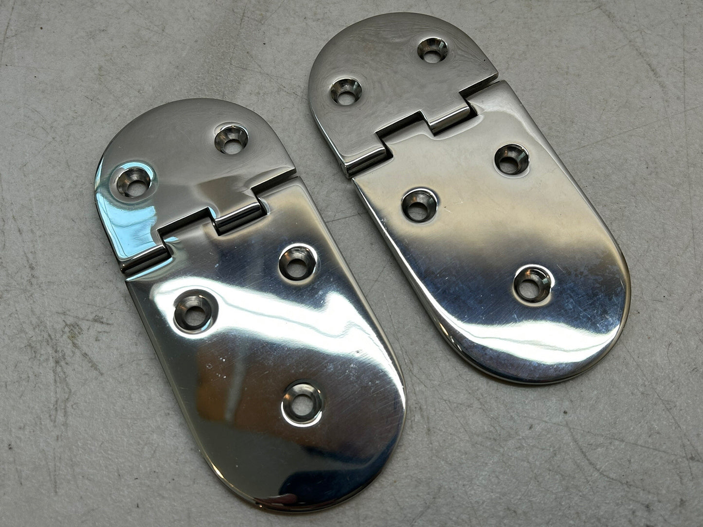 HINGE STAINLESS STEEL 5.75" X 2.5" MARINE BOAT  / LOT OF 2 NEW