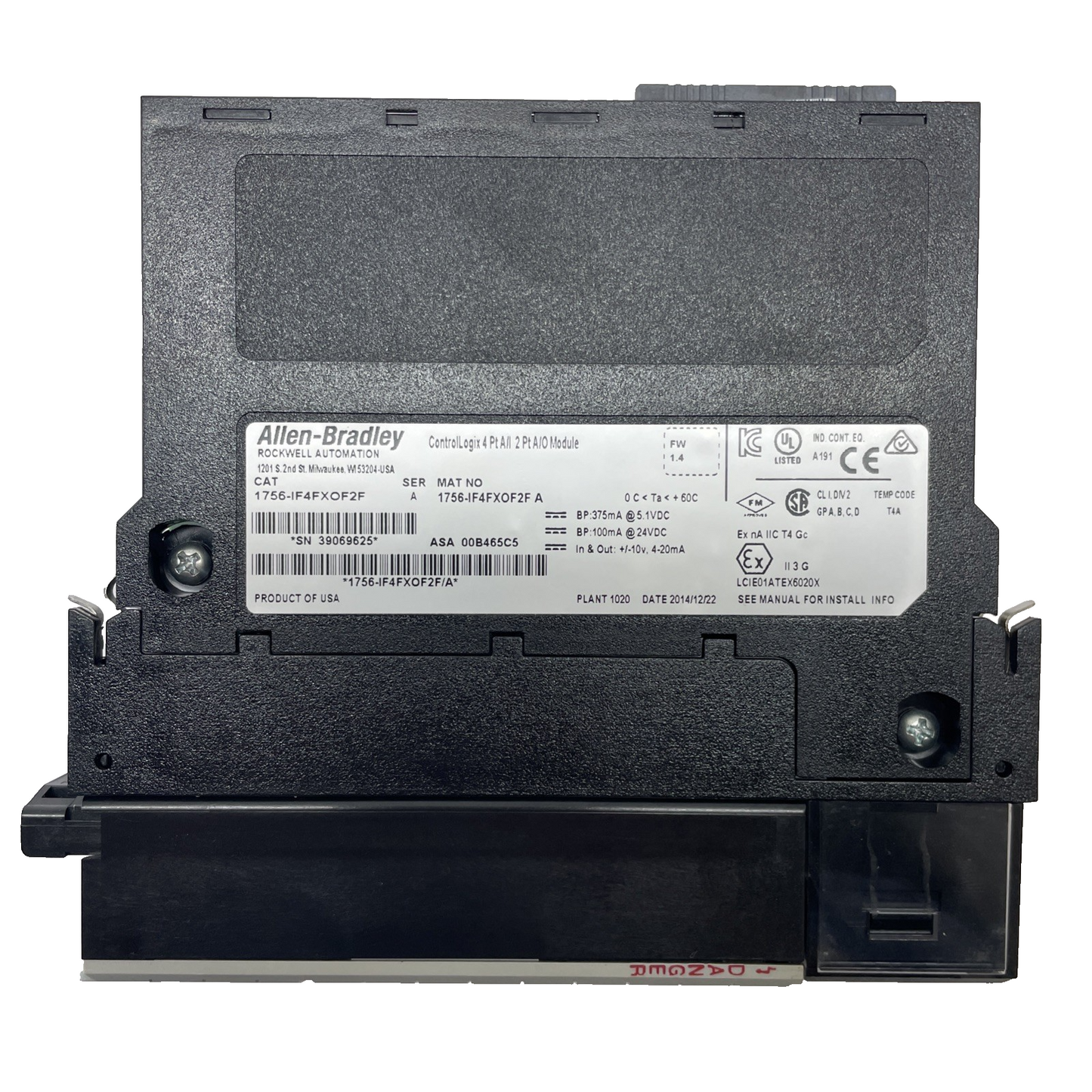 Allen-Bradley 1756-IF4FXOF2F /A ControlLogix Analog I/O Module 4 In 2 Out