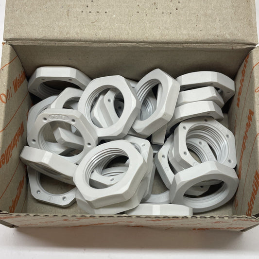 PACK OF 25  WEIDMÜLLER SKMU PG21-K GR Plastic Locknut PG21 Polyamide Grey 169748