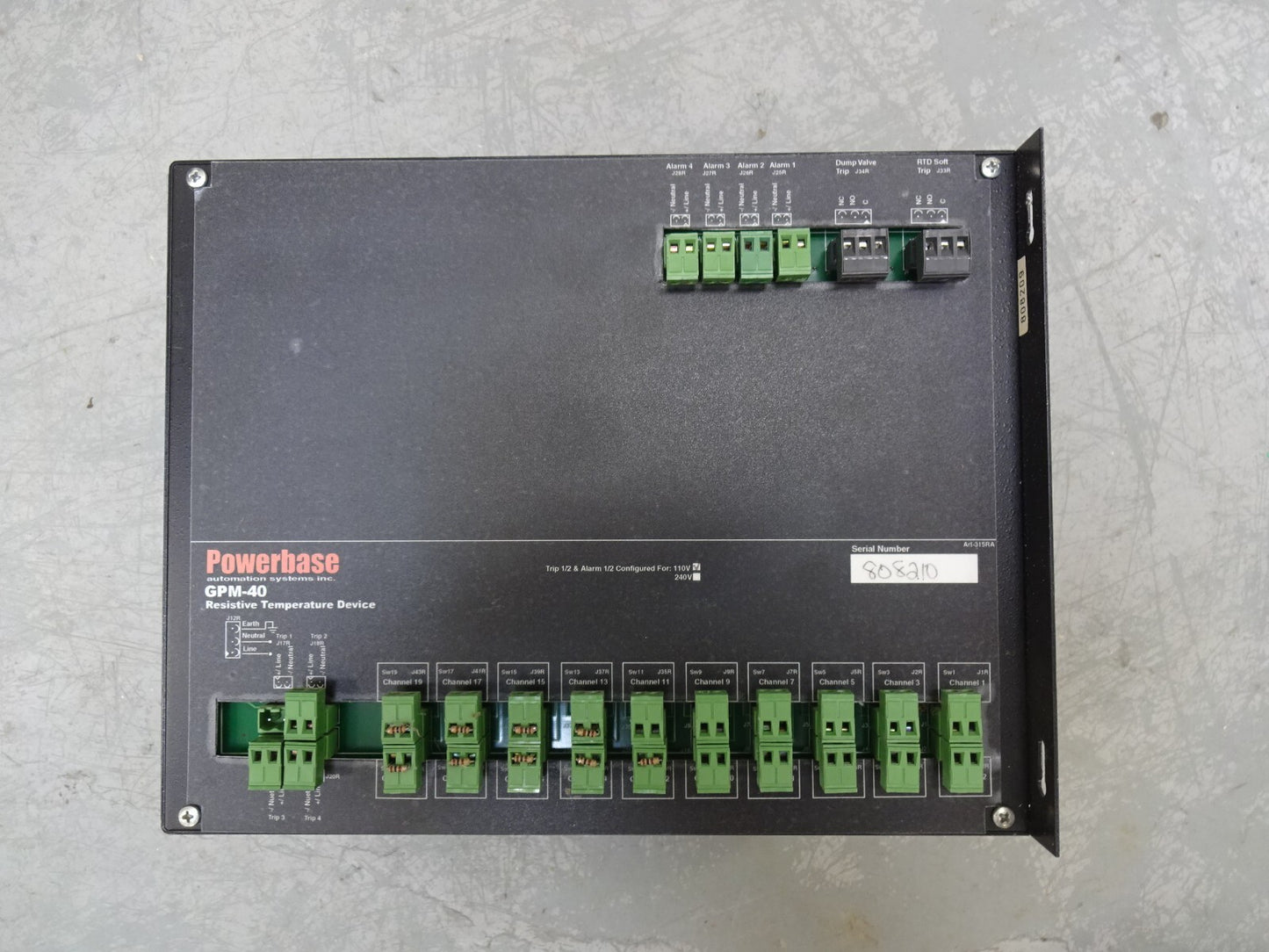 POWERBASE GPM-40 / GENERATOR PROTECTION MODULE / RESISTIVE TEMPERATURE DEVICE