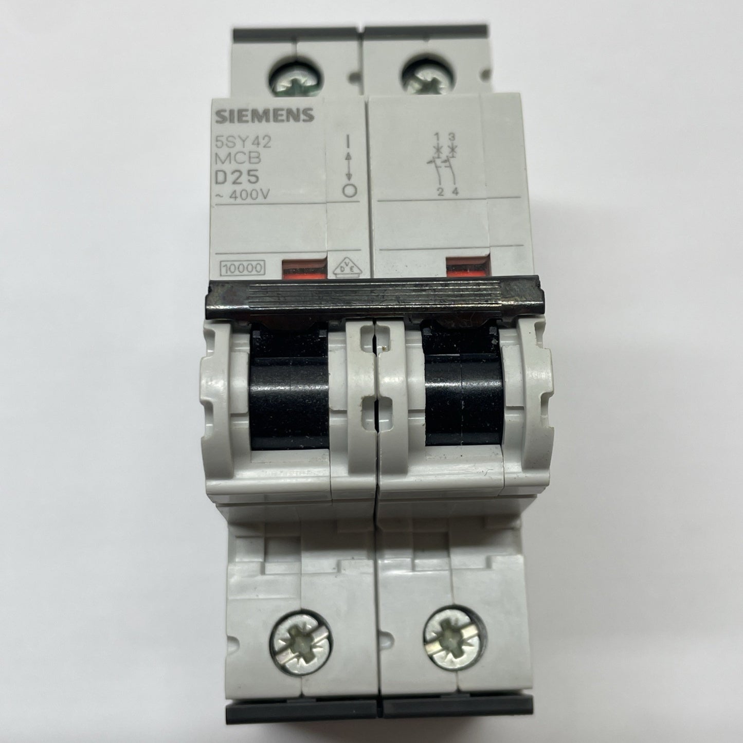 Siemens SENTRON 5SY4 225-8  2-Pole Miniature Circuit Breaker 25A 400V D-Curve