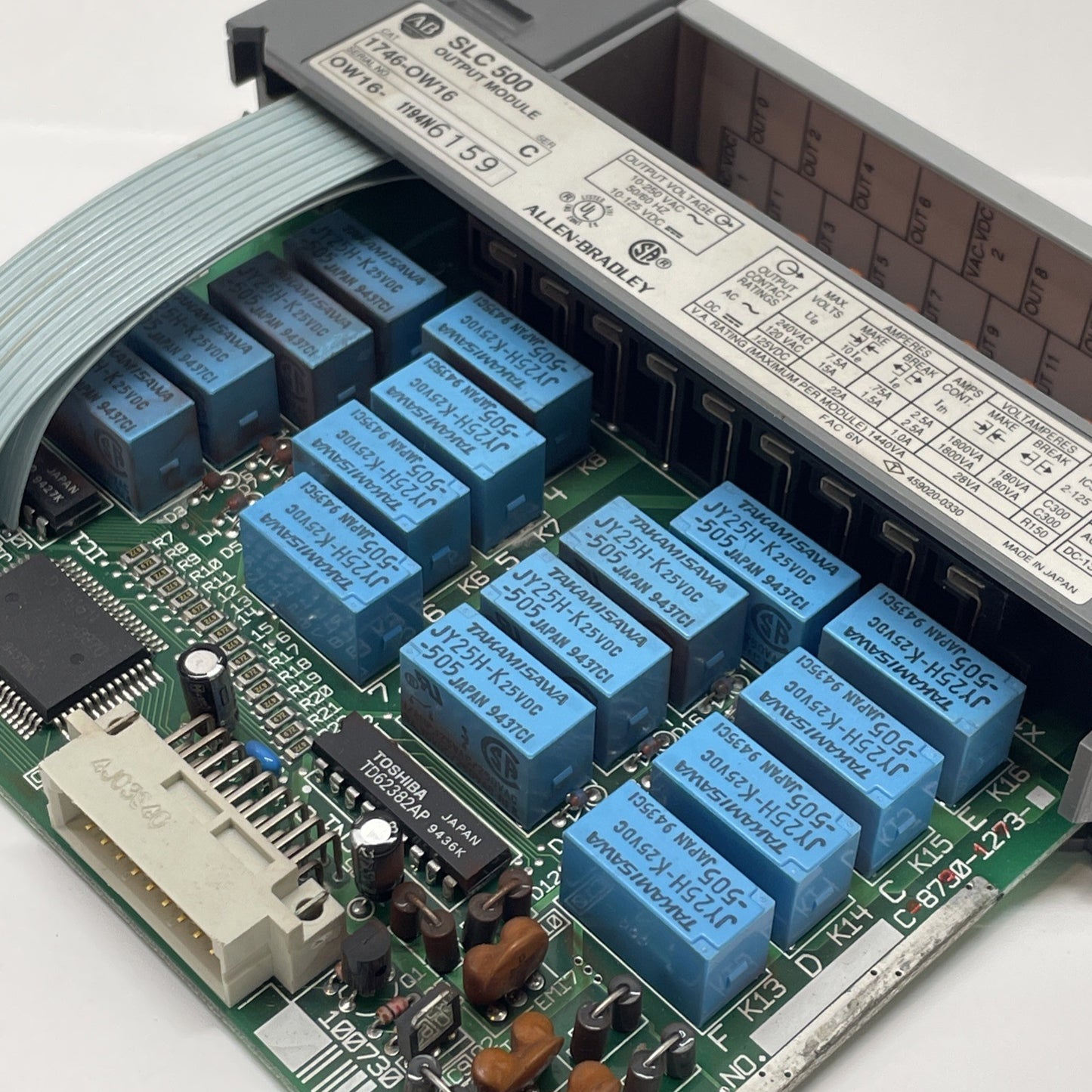 ALLEN BRADLEY 1746-OW16 SERIES C PLC MODULE