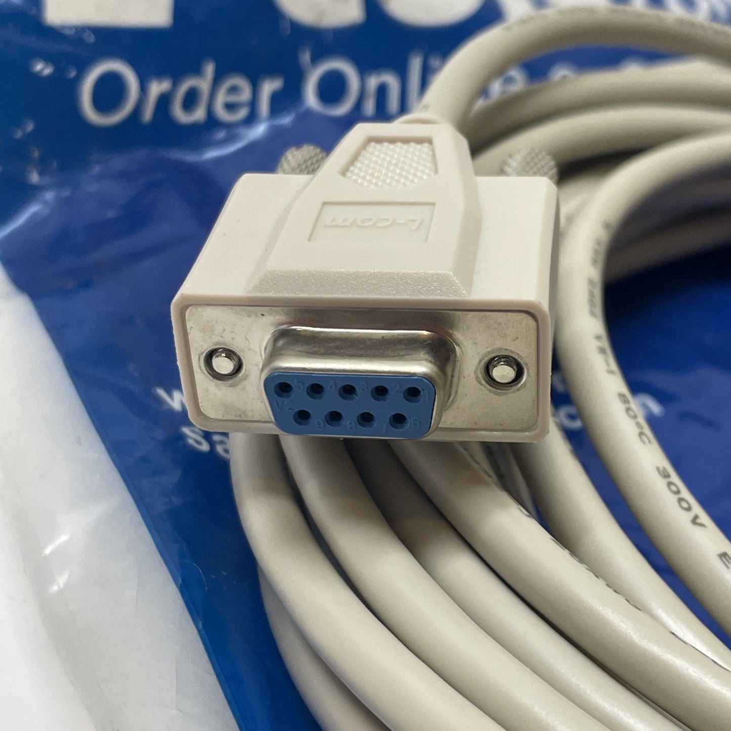L-Com CSMN9MF-25 DB9 Male to Female Molded Cable 25ft