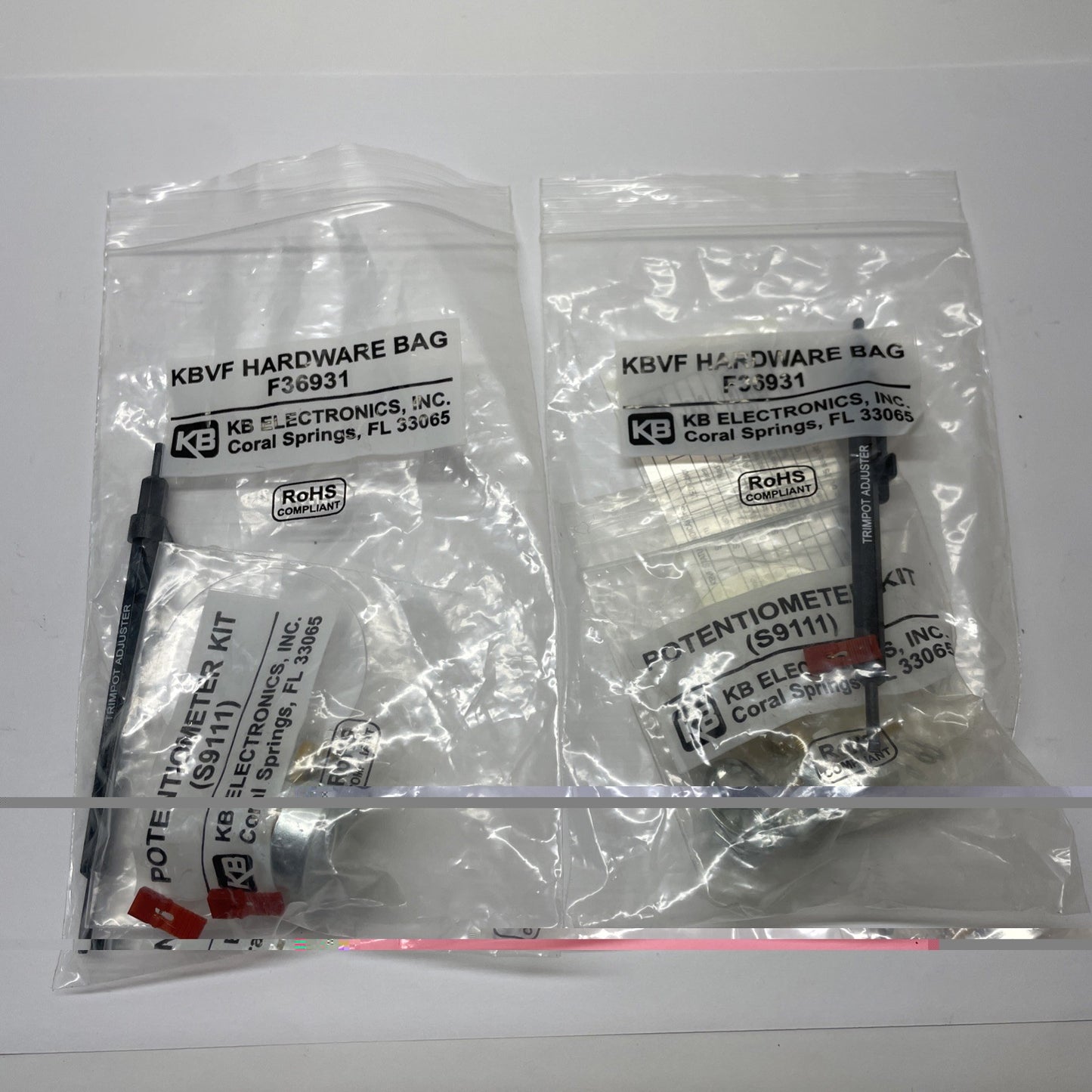 KB Electronics KBVF Hardware Bag F36931  LOT / EXTRA - SEE PHOTOS