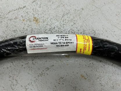 CHAMPION 10C-SW-90P / 1" 90° ABOVE GROUND FIBERGLASS CONDUIT ELBOW 12" RADIUS