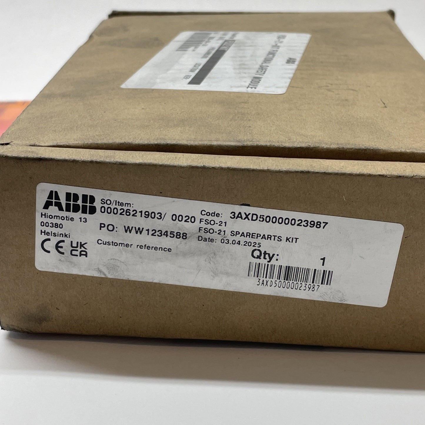 ABB FSO-21 + Sparepart Kit FS0-21 Safety Function Module 3AXD50000013190 MS