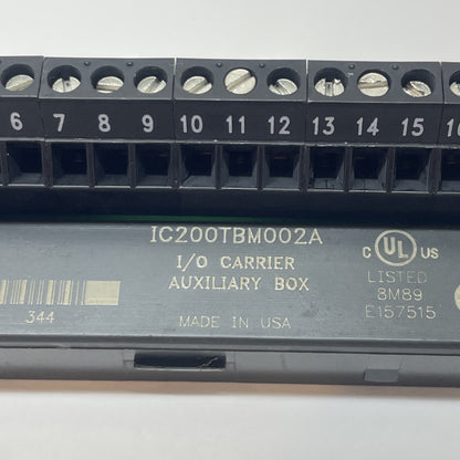 GE/Emerson VersaMax IC200TBM002A I/O Carrier Auxiliary Box / Terminal Strip