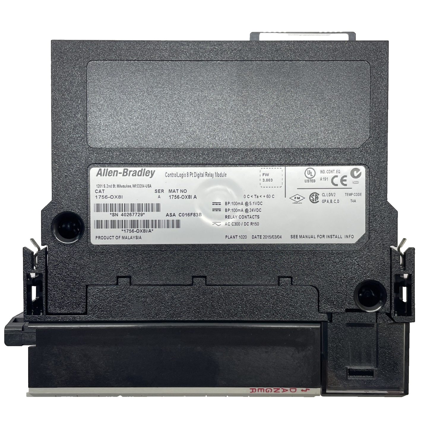 Allen-Bradley 1756-OX8I ControlLogix 8 Pt Relay Output Module