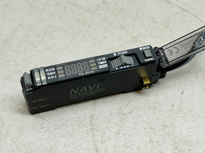 SUNX FX-301H / NAVI DIGITAL FIBER SENSOR INFRARED LED FX-300 / USED AS SAMPLE