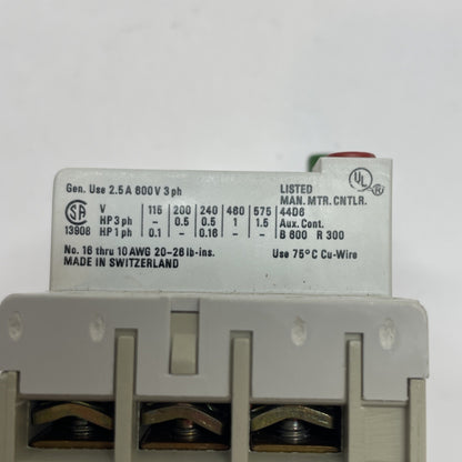 Allen-Bradley 140-MN-0250 Series C Manual Motor Starter 1.6-2.5A IEC