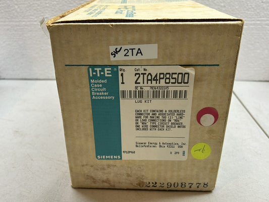 SIEMENS 2TA4P8500 / BREAKER ND 2 ALUMINUM LUGS 250-500KCMIL / NEW