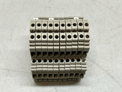 WEIDMULLER WDK 2.5N / WIRE TERMINAL BLOCK WDK25N WDK2.5N TAN / LOT OF 10