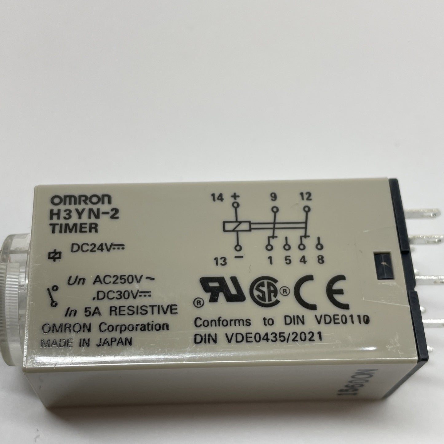 Omron H3YN-2 Miniature Timer Relay DPDT 1sec-10min Dial 8-Pin