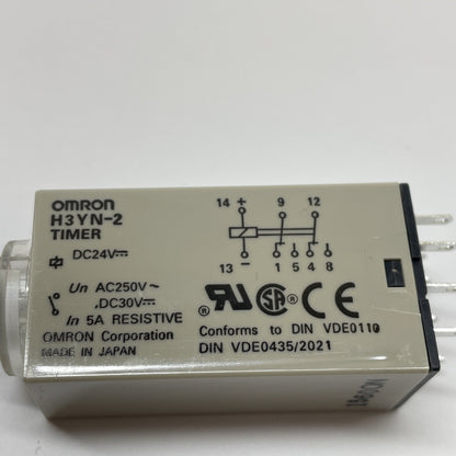 Omron H3YN-2 Miniature Timer Relay DPDT 1sec-10min Dial 8-Pin