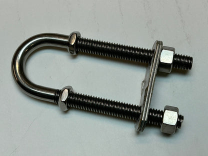 316 STAINLESS STEEL MARINE BOLT STERN BOW EYE TIE DOWN U BOLT 4.25 INCHES / NEW