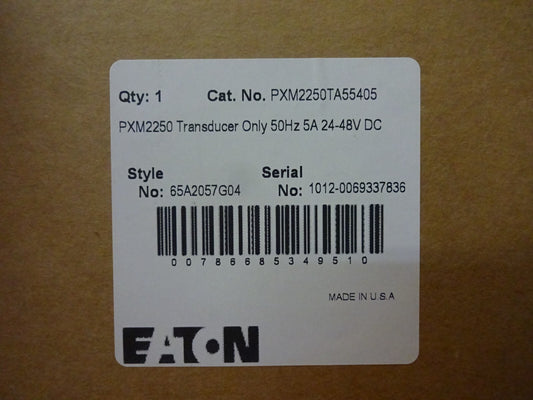 EATON PXM2250TA55405 PXM2250 TRANSDUCER 65A2057G04 / 5A 24-48VDC 50HZ NEW