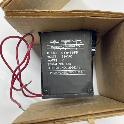 DURANT  4-Y-9434-PB  4-Digit Panel Mount Mechanical Counter 24 VAC