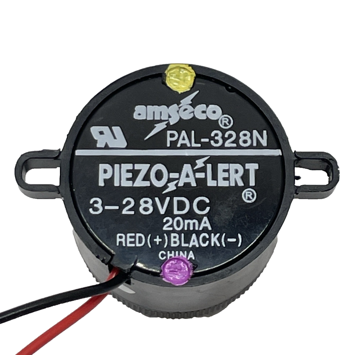 Amseco Piezo-A-Lert 3-28 VDC Electronic Alert Buzzer PAL-328N [Lot of 2] NOS