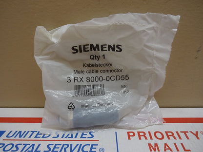 SIEMENS 3 RX 8000-0CD55 / 3RX80000CD55 MALE CABLE CONNECTOR SCREW TERMINAL 5 PIN