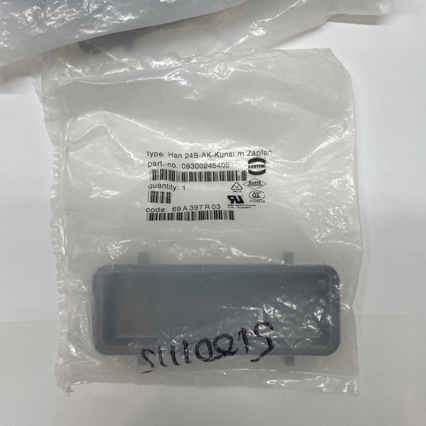 1PC Harting 09300245405, Protective Cap, Size 24B, (New)