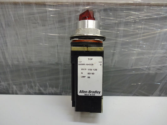 ALLEN-BRADLEY 800MR-16HX2B RED / SELECTOR SWITCH SERIES D 110/120 V 50/60 HZ