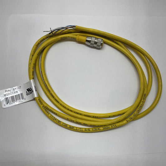 Banner 51127 MQDC1-506 Single-Ended M12 5-Pin Straight Female Cordset 2 m (78")