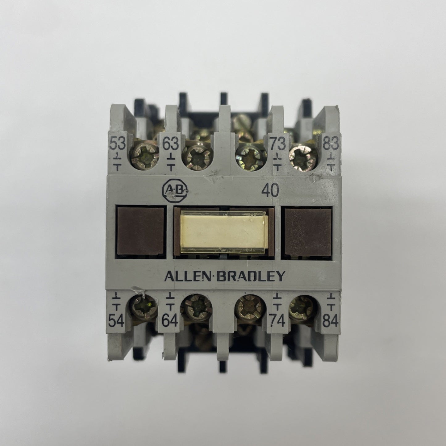 ALLEN BRADLEY 100-A09ND3 SER B CONTACTOR WITH 195-FA40 CONTACT BLOCK