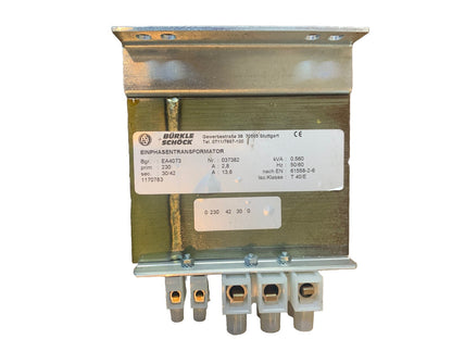 BURKLE AND SCHOCK D-70565 TYPE ER4073 TRANSFORMER