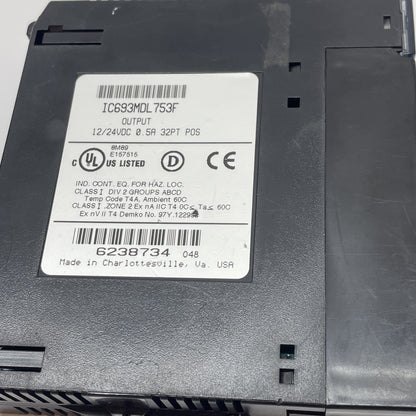 GE Fanuc IC693MDL753F Series 90-30 32-Point DC Output Module 12/24 V 0.5 A