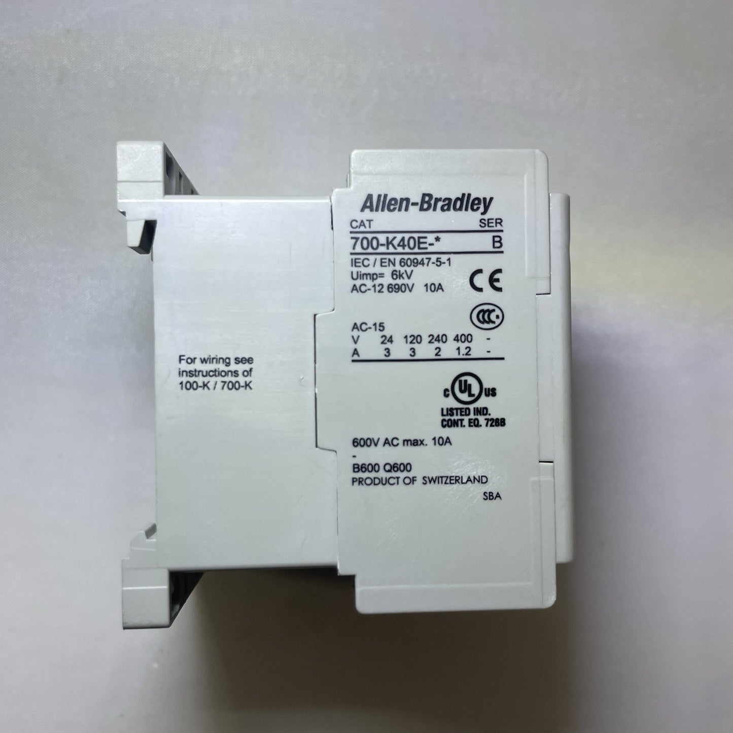 Allen Bradley 700-K40E-* Series B Relay , AB 700-K40E , 700K40E