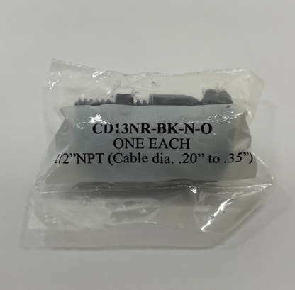 Sealcon CD13NR-BK-N-O  ½″ NPT Black Nylon Dome Cable Gland Strain Relief