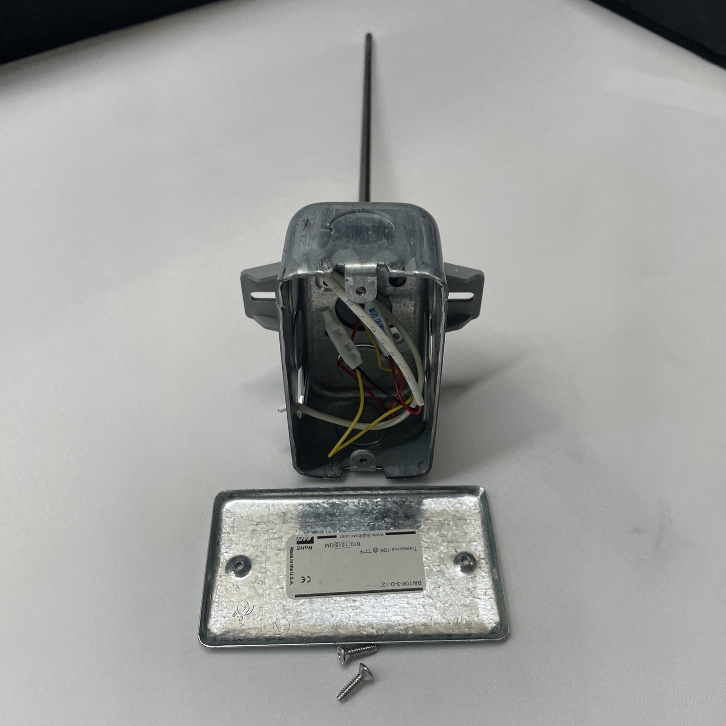 BAPI BA/10K-3-D-12 Duct Temperature Sensor 10K Type III Thermistor 12"