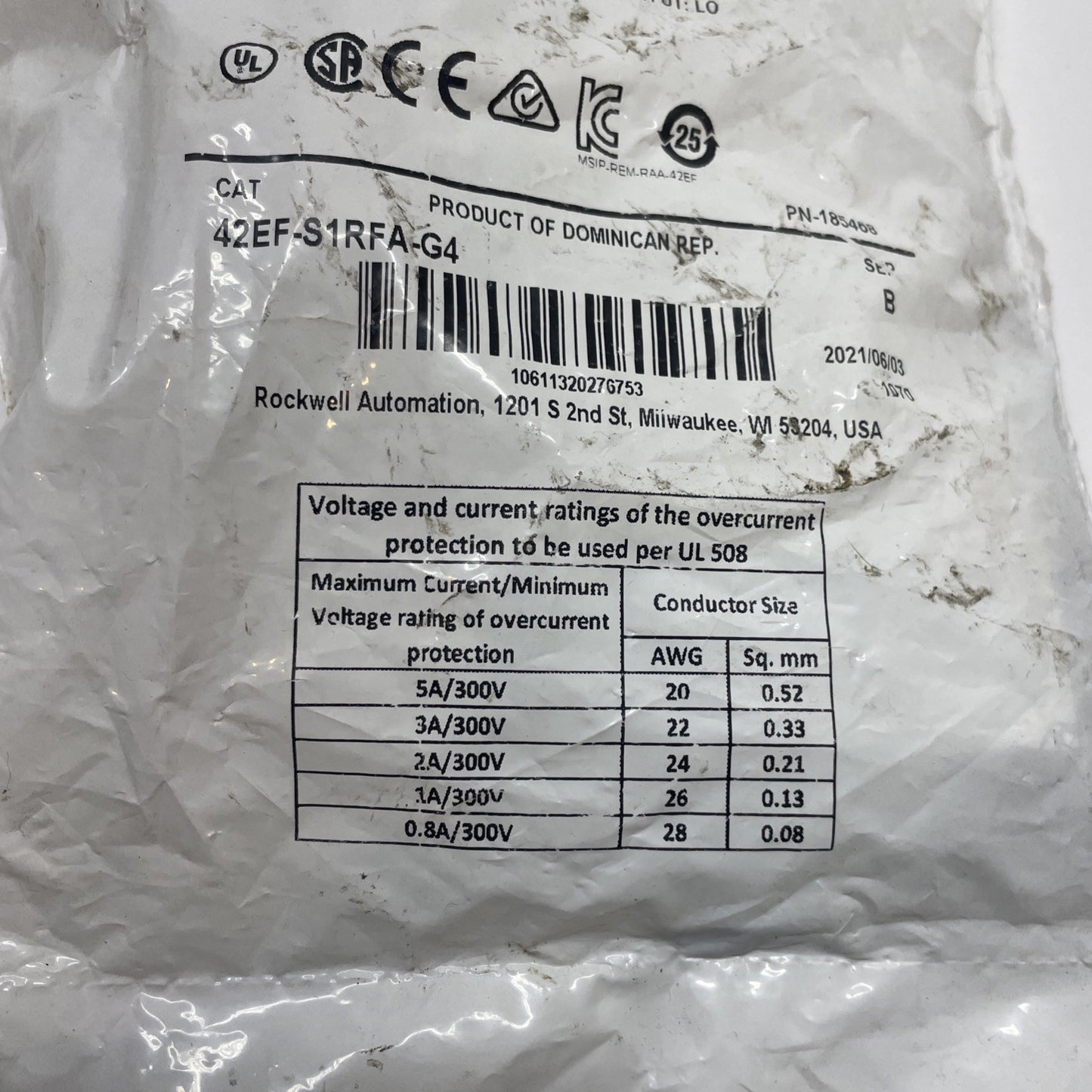 AB 42EF-S1RFA-G4 Photoelectric Sensor RightSight 21.6-264V AC/DC SER. A