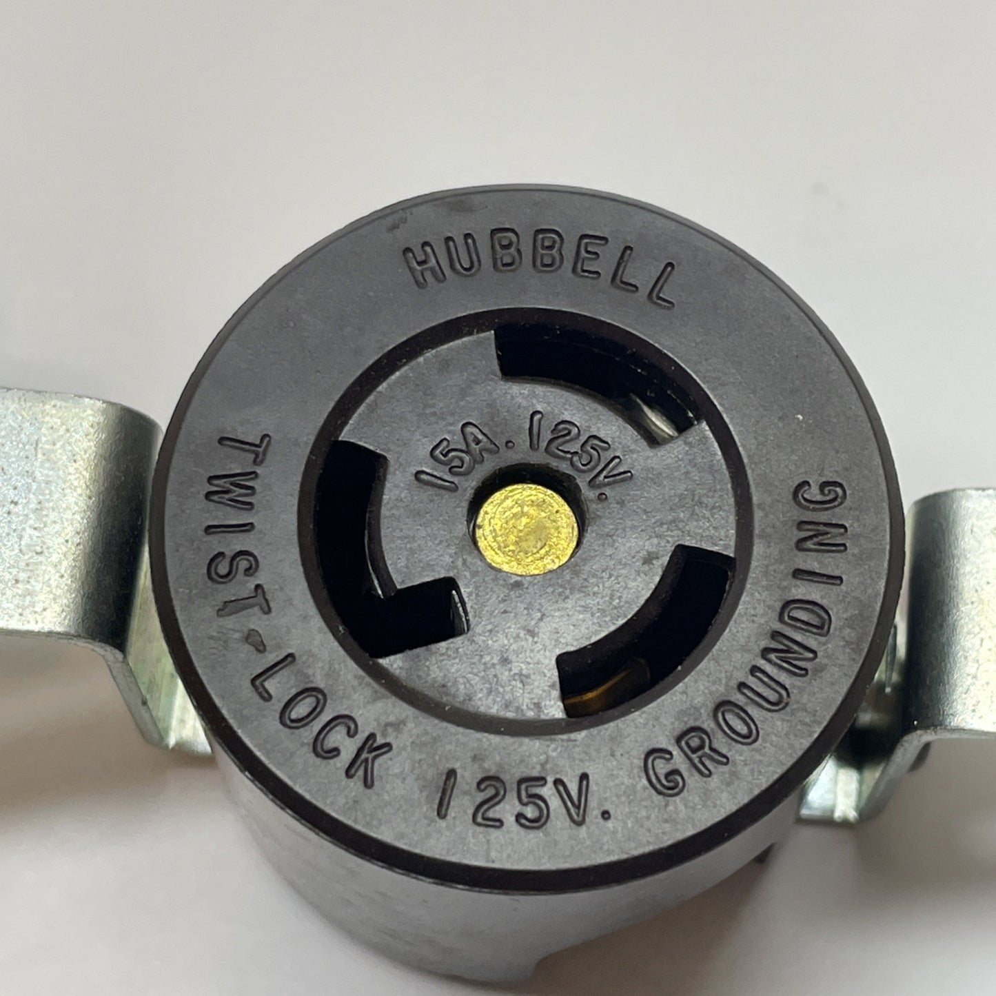 HUBBELL HBL4710 TWIST-LOCK SINGLE RECEPTACLE 15A 125V 2 POLE 3 WIRE GROUNDING