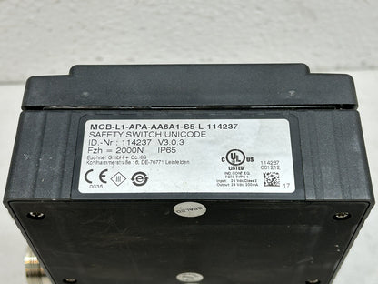 EUCHNER MGB-L1-APA-AA6A1-S5-L-114237 / 114237 SAFETY SWITCH UNICODE V3.0.3